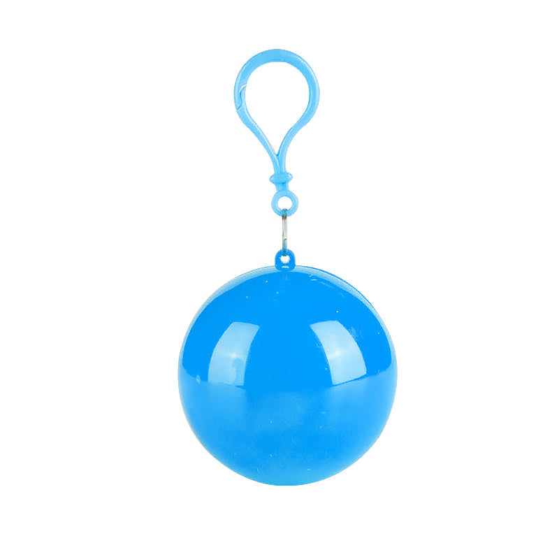 Portable Emergency Raincoat Ball Keychain