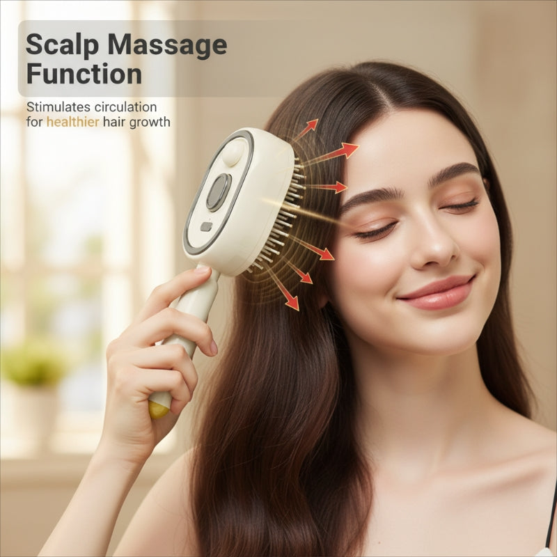 ✨ 50% OFF! NantSpider™ Mist Hair Smoothing Brush With Red Light Care