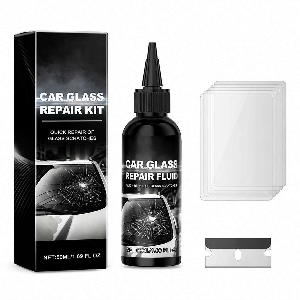 Quick Windshield Crack Repair Kit – Fix Chips & Stop Cracks Spreading (Offer)