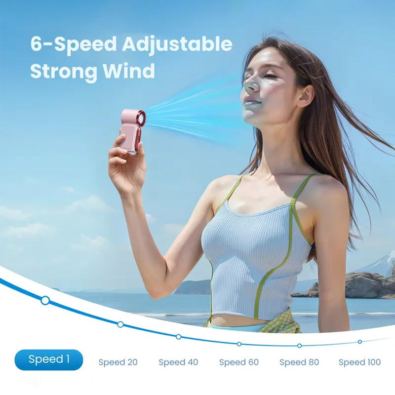 NantSpider™ Pocket-Sized Mini Jet Fan – 100-Speed Turbo Cooling