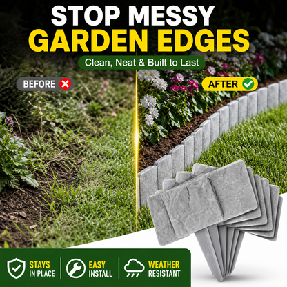 🌿✨ Stone-Look Edging Fence - Garden Edges That Stay Clean🏡♻️