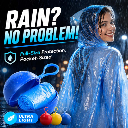 Portable Emergency Raincoat Ball Keychain