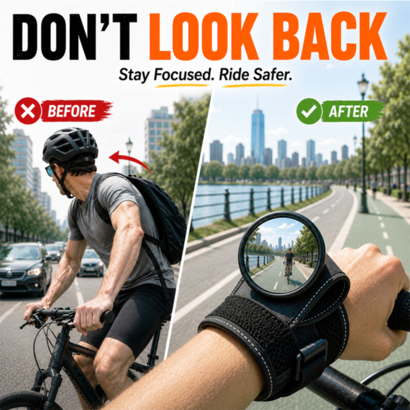 🔥 40% OFF Today | Wrist Rearview Cycling Mirror – See Behind You Fast🚴
