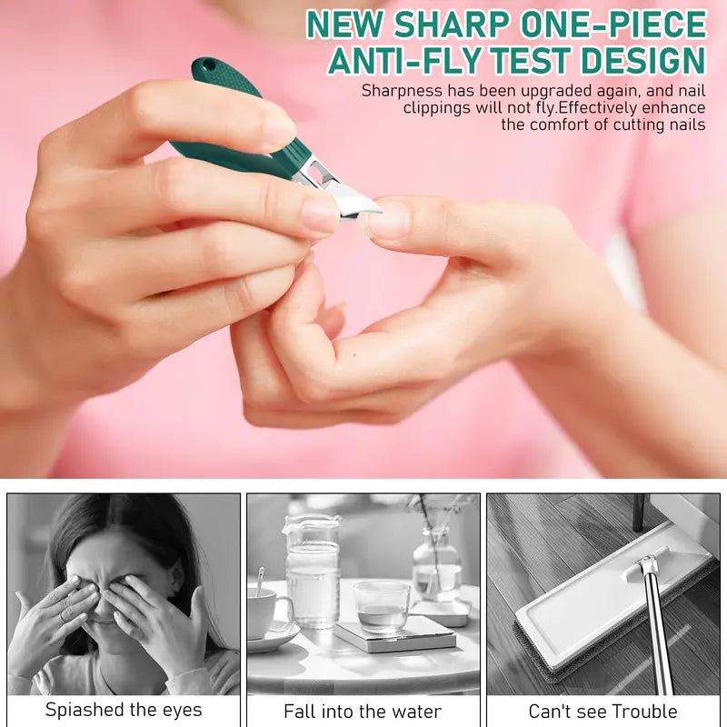 NantSpider™ Eagle Beak Beveled Nail Clippers with Anti-Splash Design