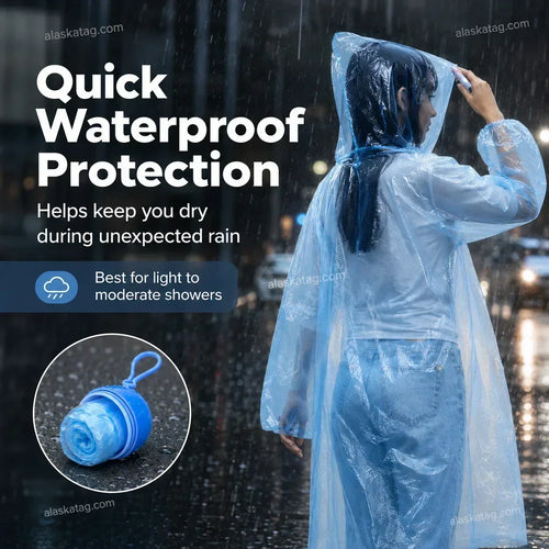 Portable Emergency Raincoat Ball Keychain
