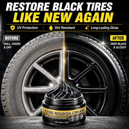 NantSpider™ Tire Shine Wax – Restore Deep Black Tires & Protect Against UV Damage