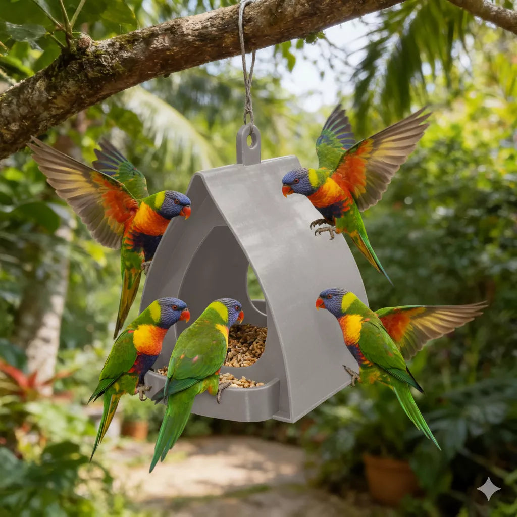 🪵NantSpider™ Hanging Bird Feeder for Garden with Roof🐦