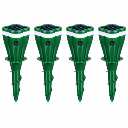 ☘️Solar Sonic Mole Repellent Stakes – Waterproof Ultrasonic Yard Pest Repeller (Offer)