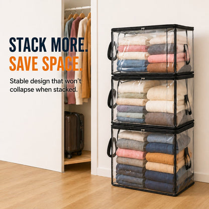 🔥LIMITED TIME 50% OFF📦Large Heavy-Duty Thick Plastic Clear Storage Bag for Clothes, Moving & Storage (Offer)