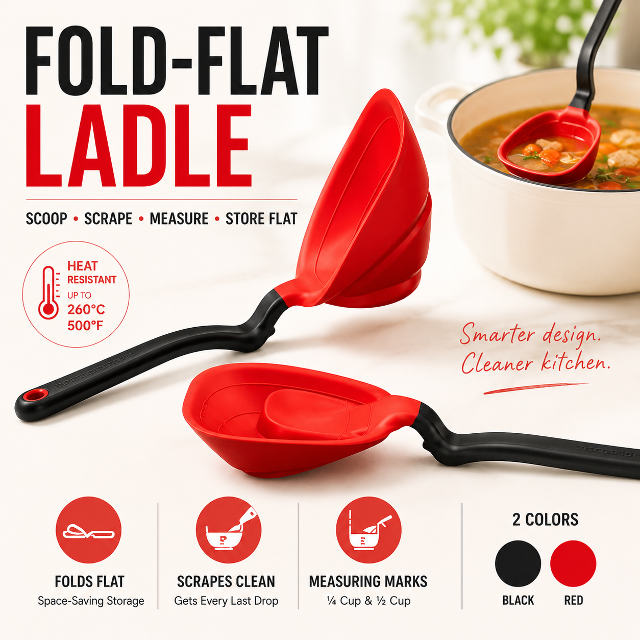 5-In-1 Fold-Flat Smart Ladle