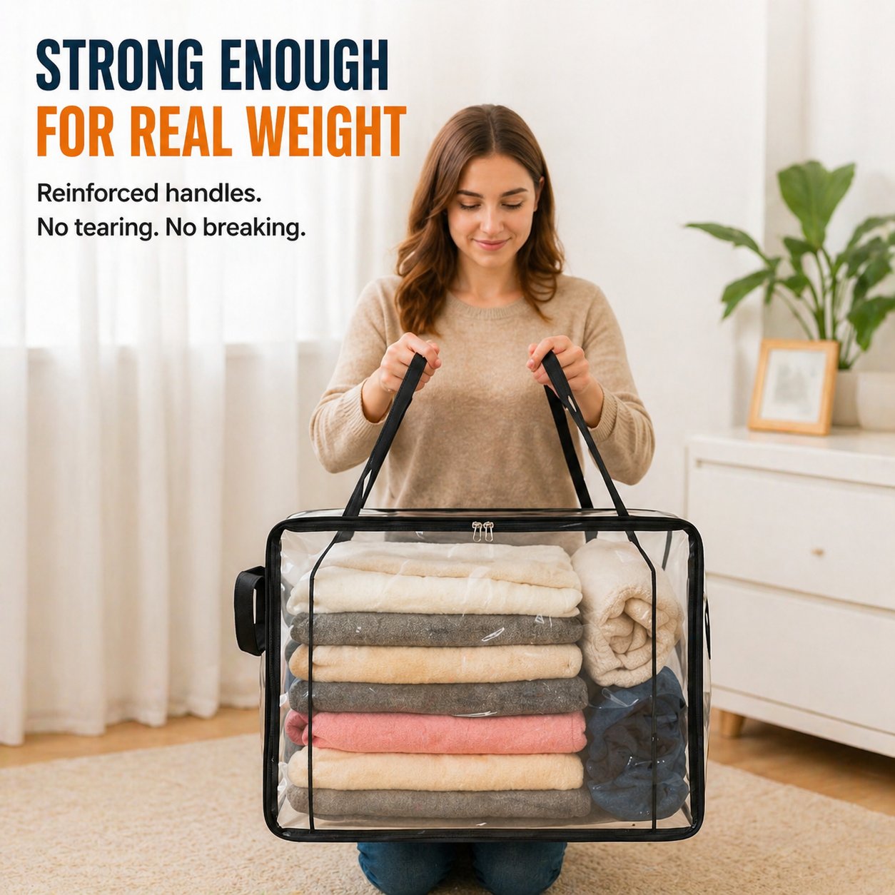 🔥LIMITED TIME 50% OFF📦Large Heavy-Duty Thick Plastic Clear Storage Bag for Clothes, Moving & Storage (Offer)