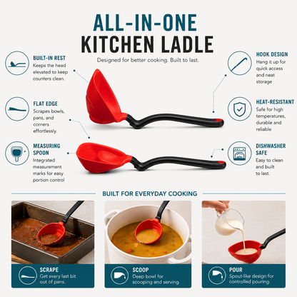 5-In-1 Fold-Flat Smart Ladle
