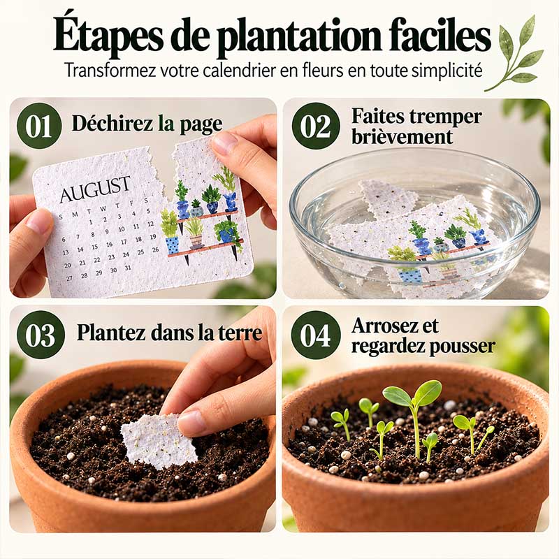 🌱🎁🇫🇷 Calendrier à planter 2027 – Utilisez-le. Plantez-le. Regardez-le pousser.