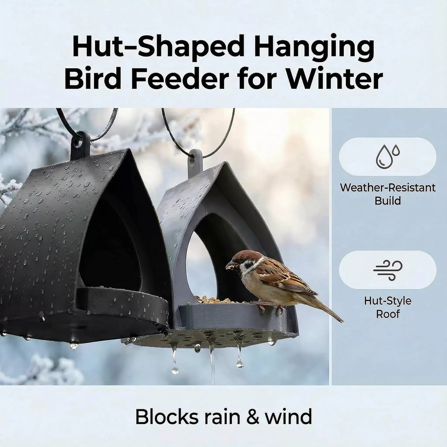 🪵NantSpider™ Hanging Bird Feeder for Garden with Roof🐦