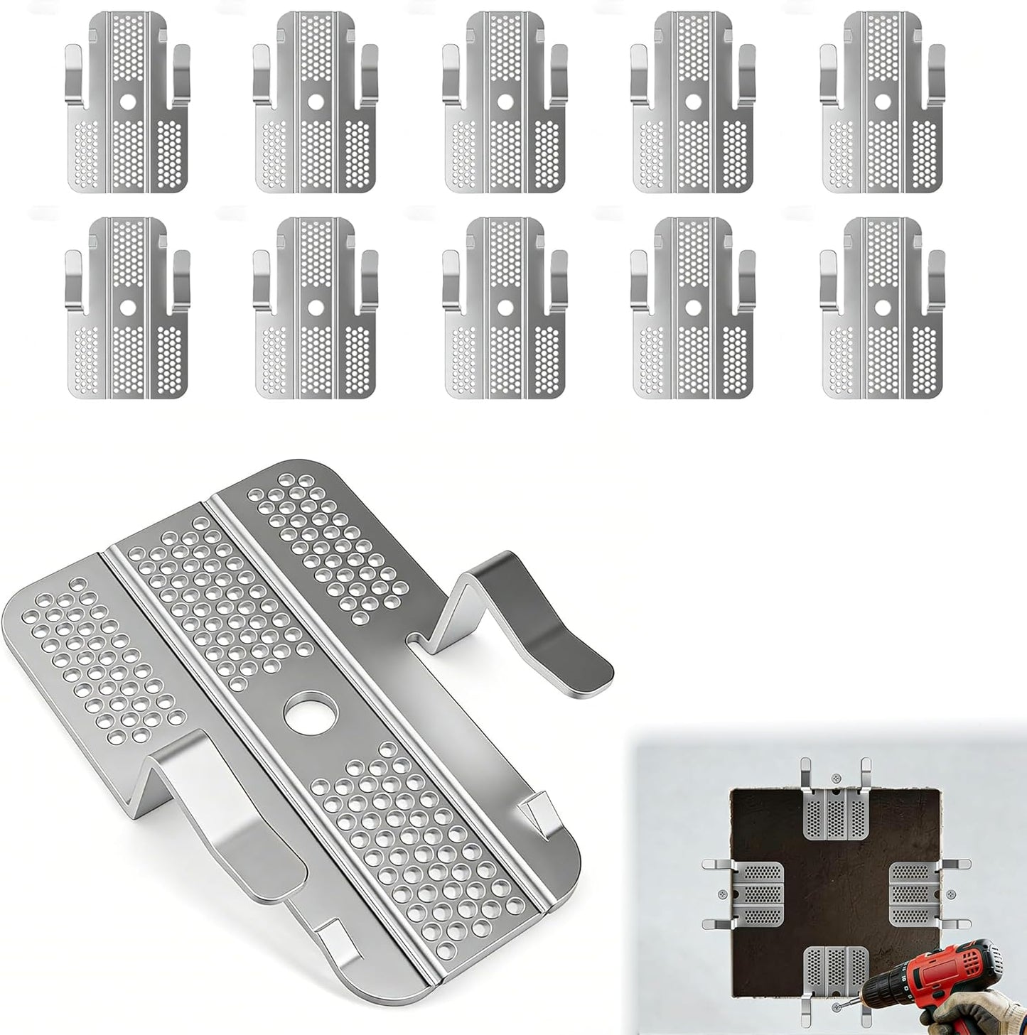 NantSpider™ DIY Drywall Repair Clips Kit - Fix Wall Holes Without Studs
