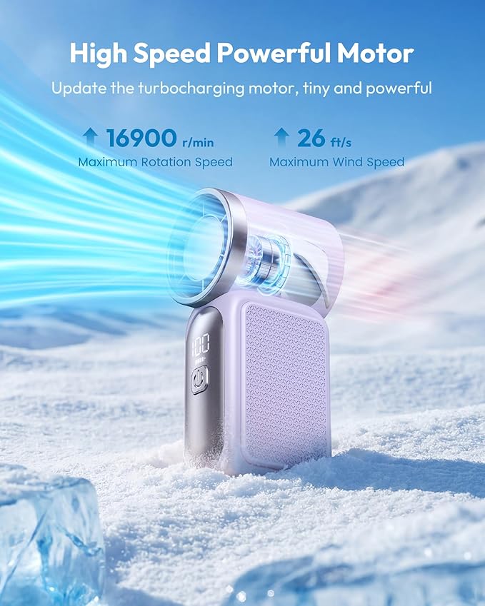 NantSpider™ Pocket-Sized Mini Jet Fan – 100-Speed Turbo Cooling