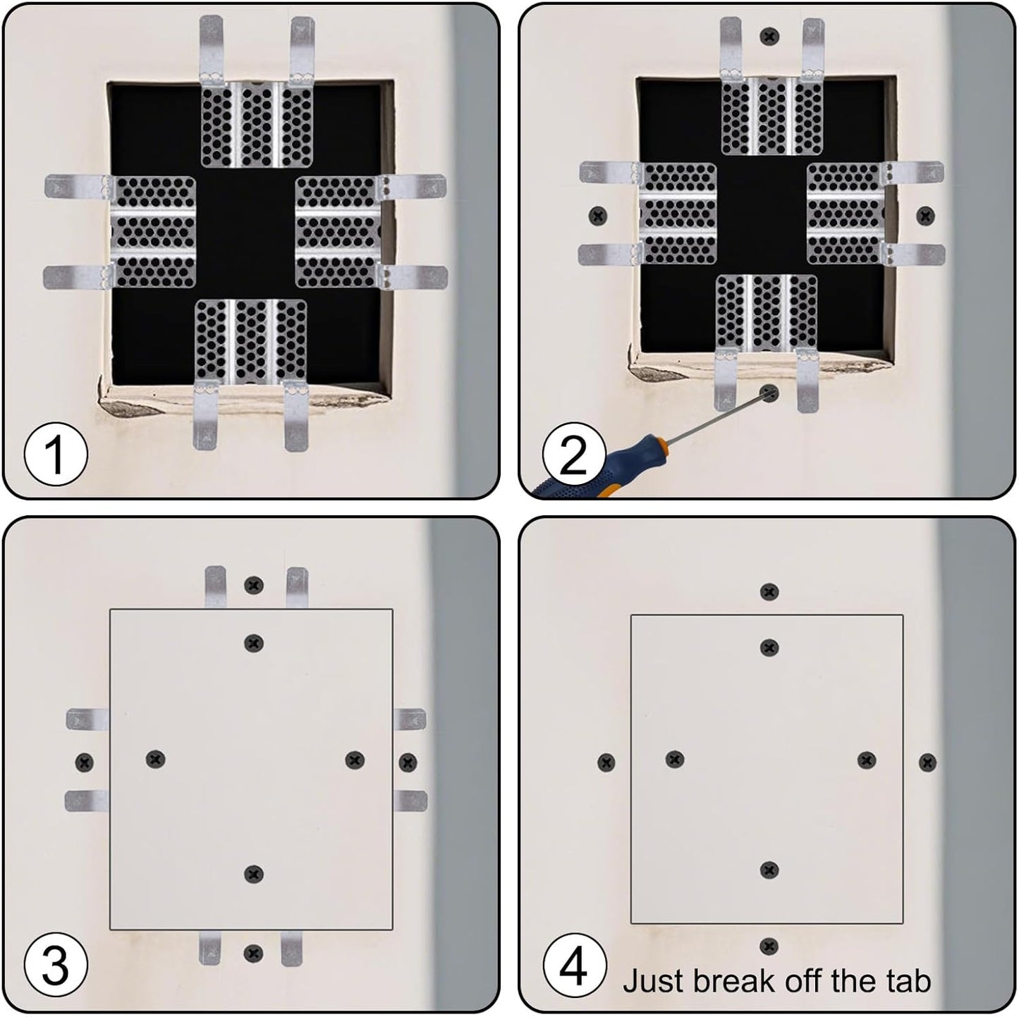 NantSpider™ DIY Drywall Repair Clips Kit - Fix Wall Holes Without Studs