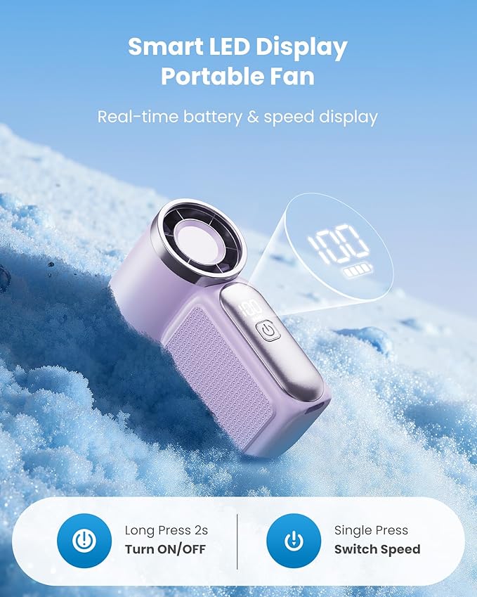 NantSpider™ Pocket-Sized Mini Jet Fan – 100-Speed Turbo Cooling