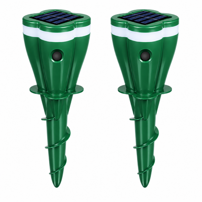 ☘️Solar Sonic Mole Repellent Stakes – Waterproof Ultrasonic Yard Pest Repeller (Offer)