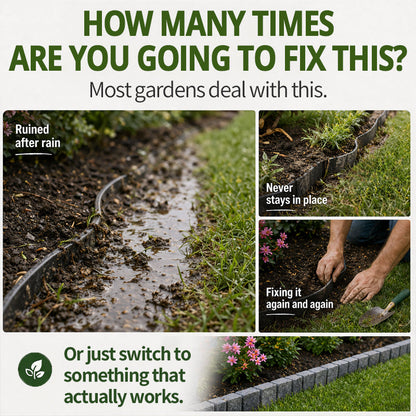 🌿✨ Stone-Look Edging Fence - Garden Edges That Stay Clean🏡♻️