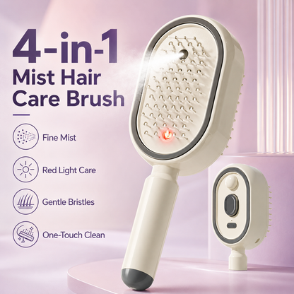 ✨ 50% OFF! NantSpider™ Mist Hair Smoothing Brush With Red Light Care