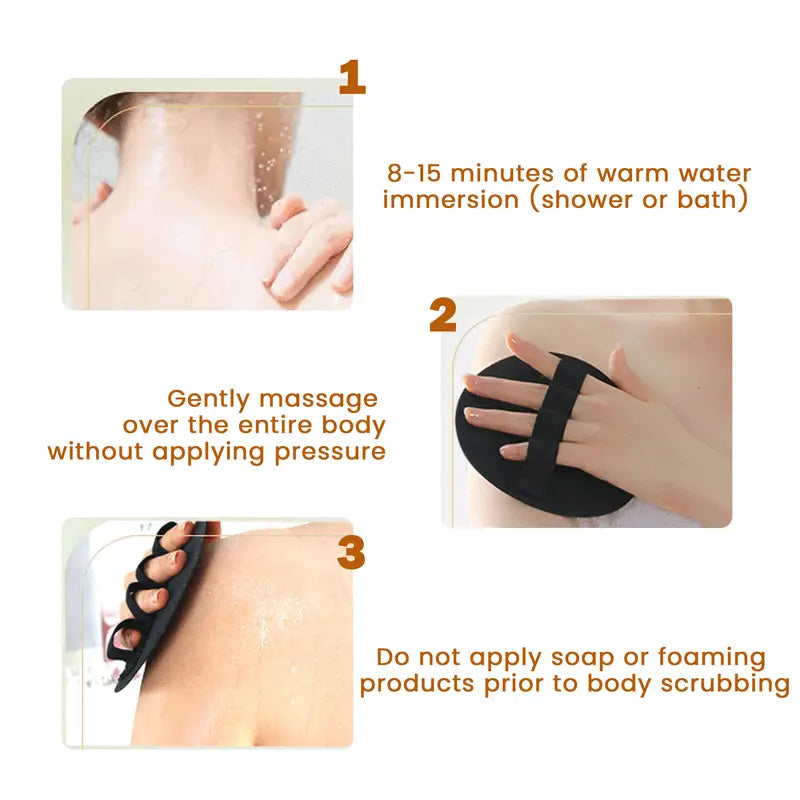 Soft Silicone Shower Scrubber – Gentle Exfoliating Body Brush