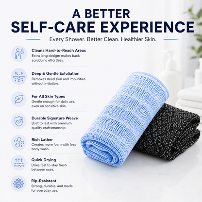 Exfoliating Shower Towel For Smoother Skin