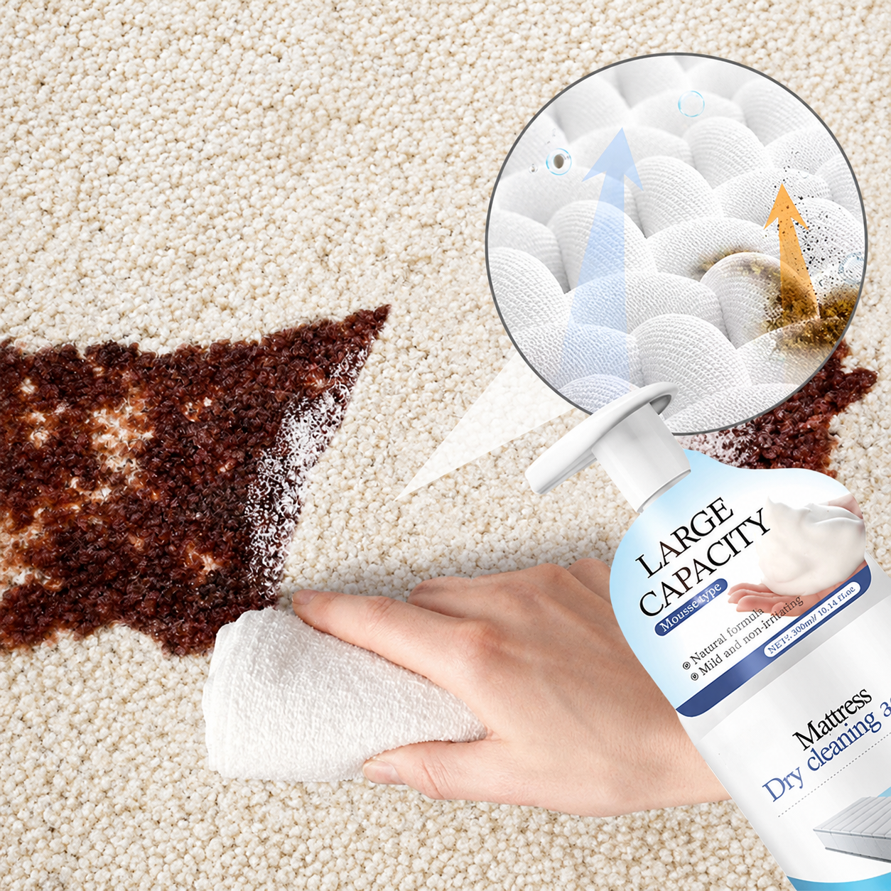 🎉Hot Sale 50% OFF🎉 NantSpider™ Deep Foam Mattress Cleaner