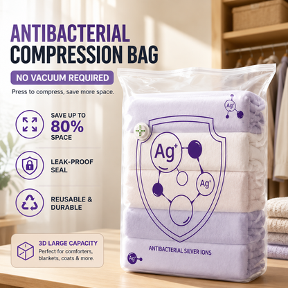 🧳 Buy 2 Get 1 FREE | NantSpider™ 3D Antibacterial Compression Bags (No Pump Needed)
