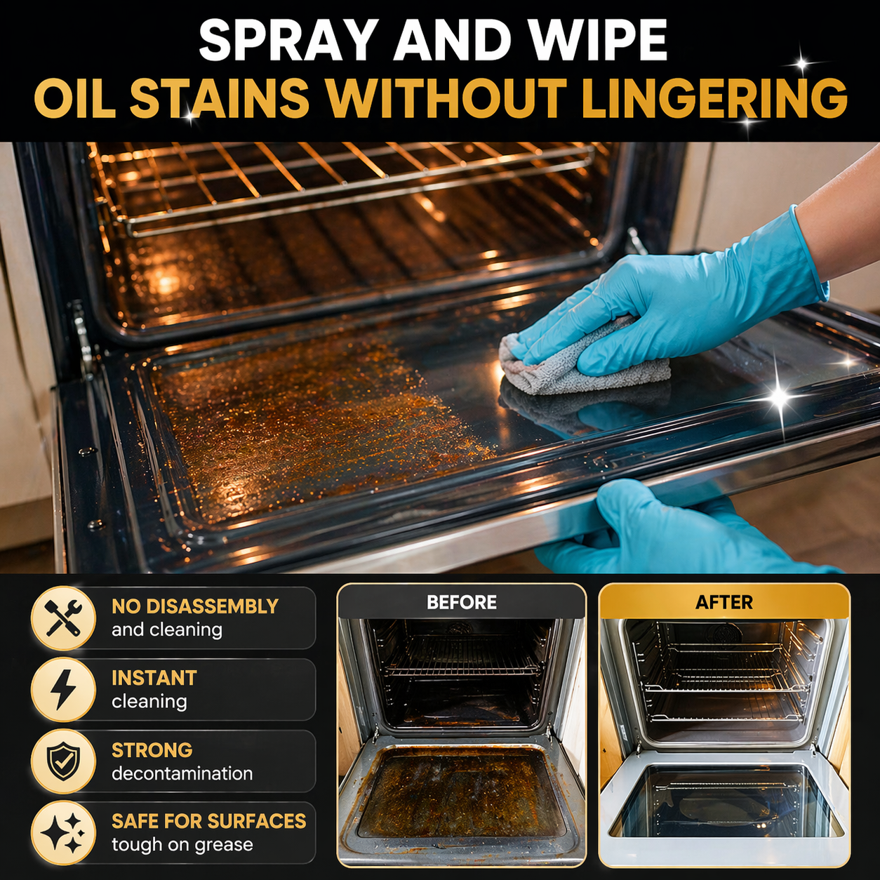 No-Scrub Oven & Grill Cleaner for Stubborn Grease & Burnt Residue (Offer)