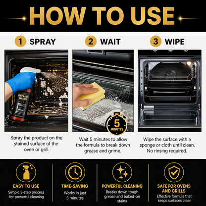 No-Scrub Oven & Grill Cleaner for Stubborn Grease & Burnt Residue (Offer)