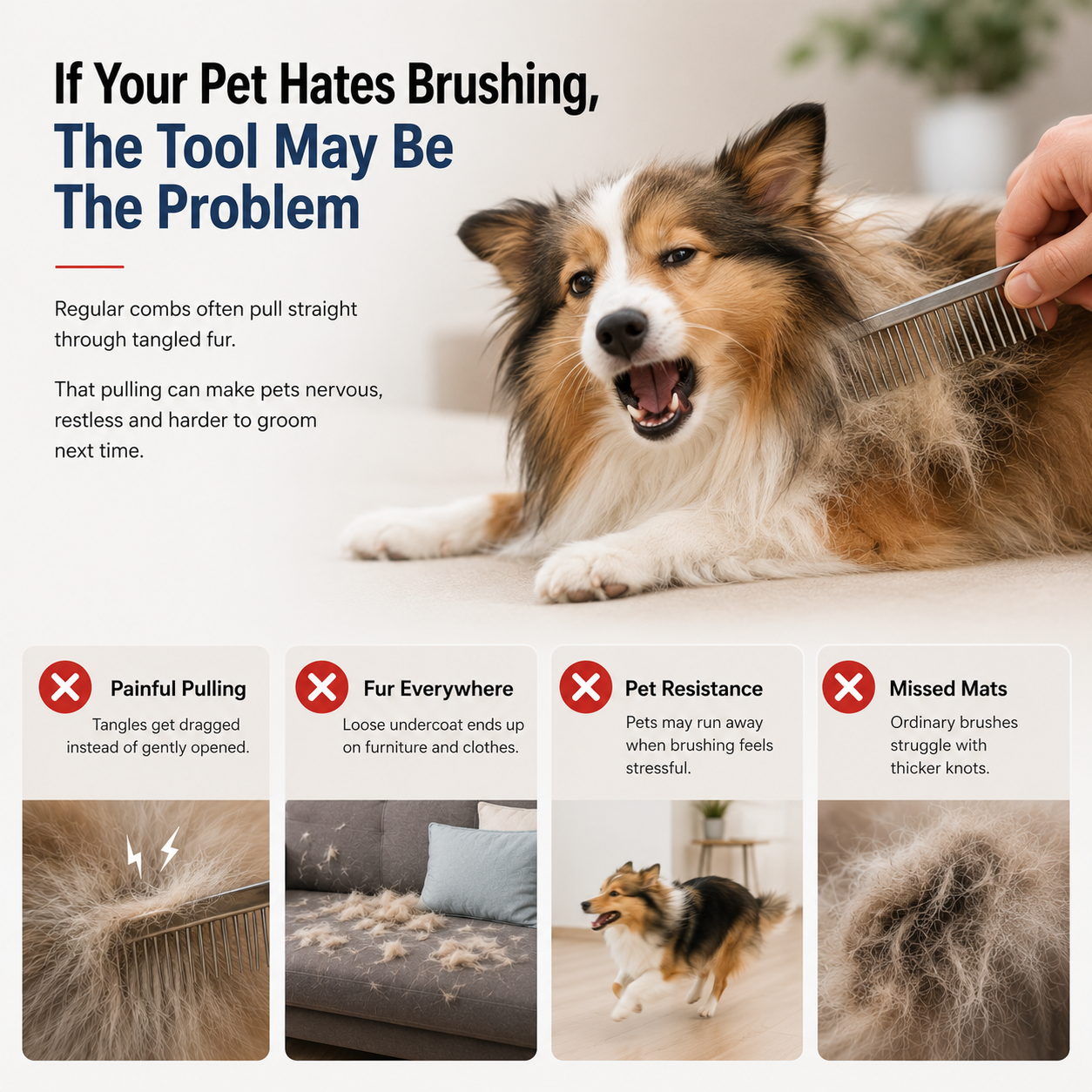 2-In-1 Double-Sided Pet Dematting Brush (Offer)