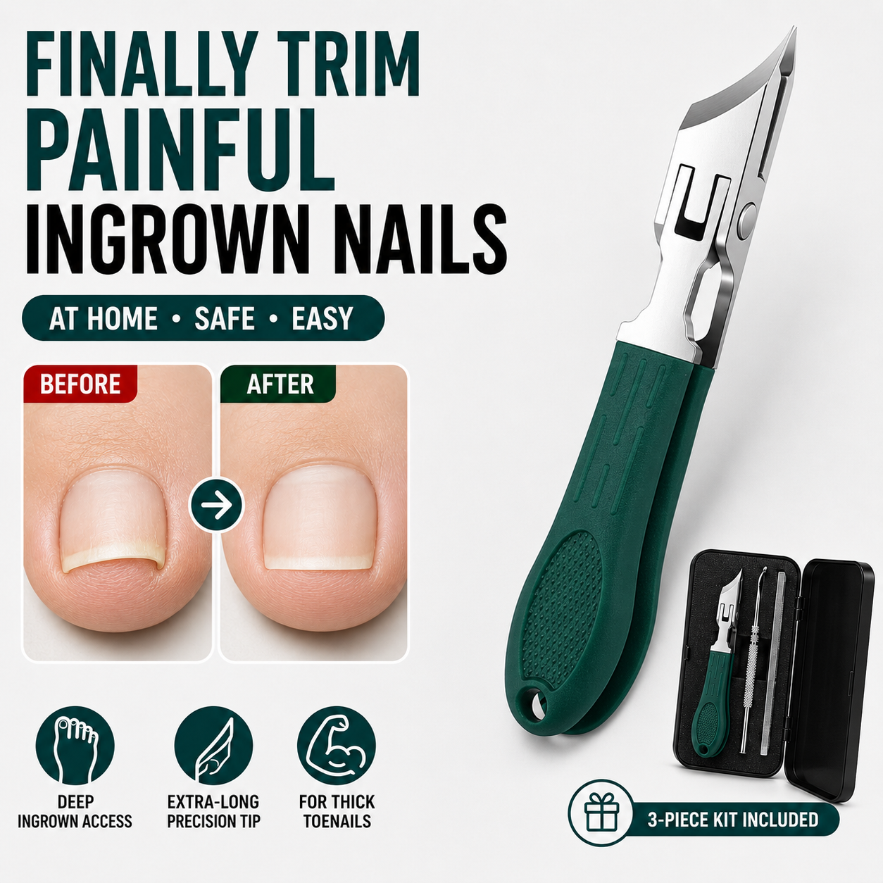 NantSpider™ Eagle Beak Beveled Nail Clippers with Anti-Splash Design