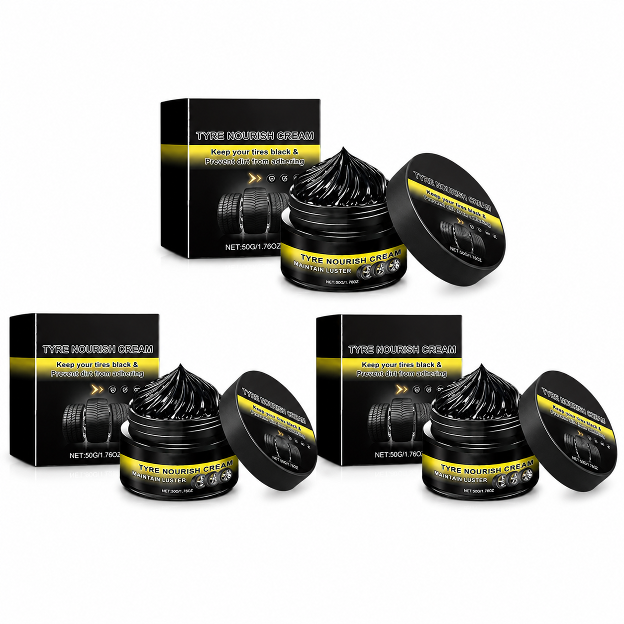 NantSpider™ Tire Shine Wax – Restore Deep Black Tires & Protect Against UV Damage (Offer)