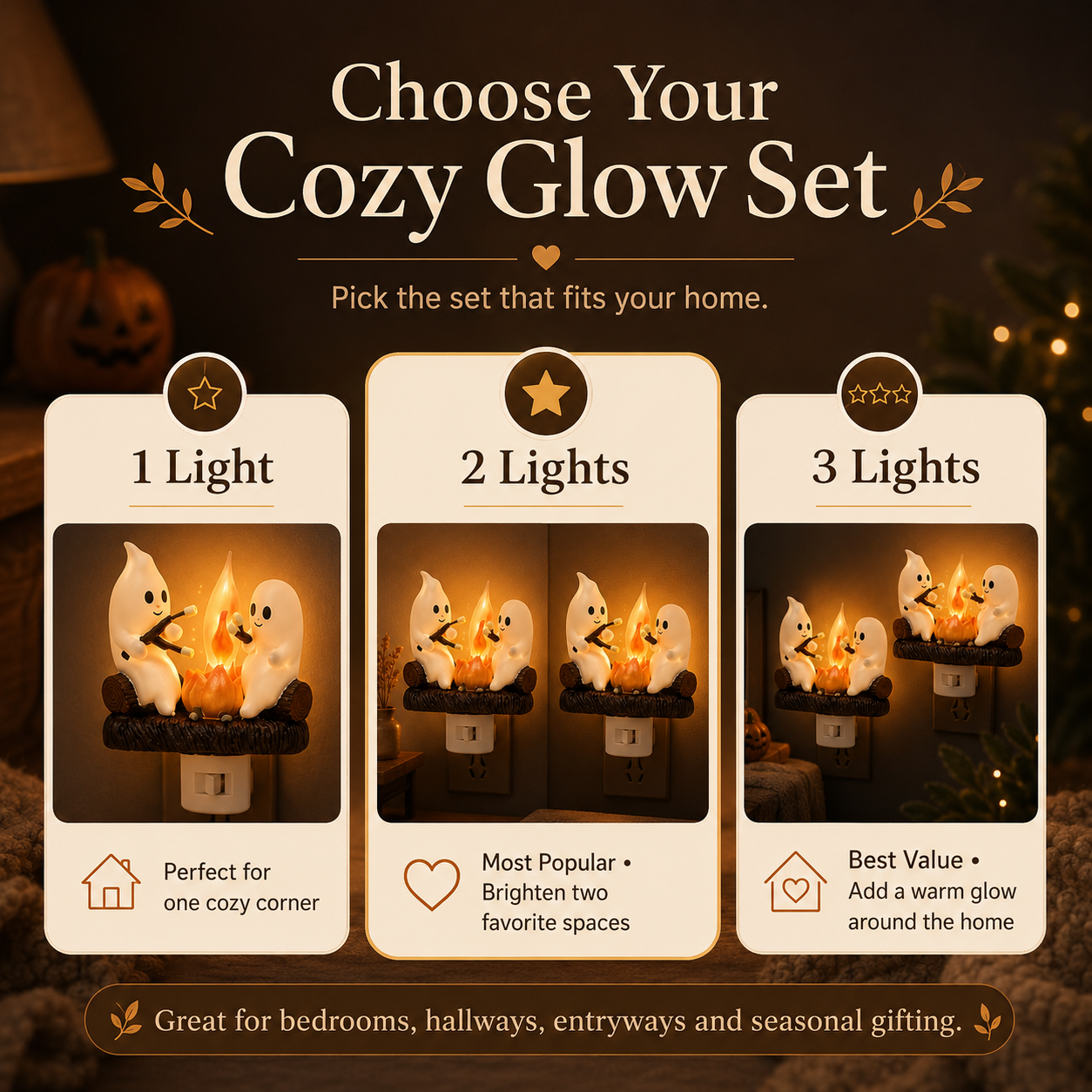 🎃 Ghost Campfire Halloween Night Light – Create A Cozy Magical Autumn Glow For Your Home-Last Day Sale-50% OFF🔥