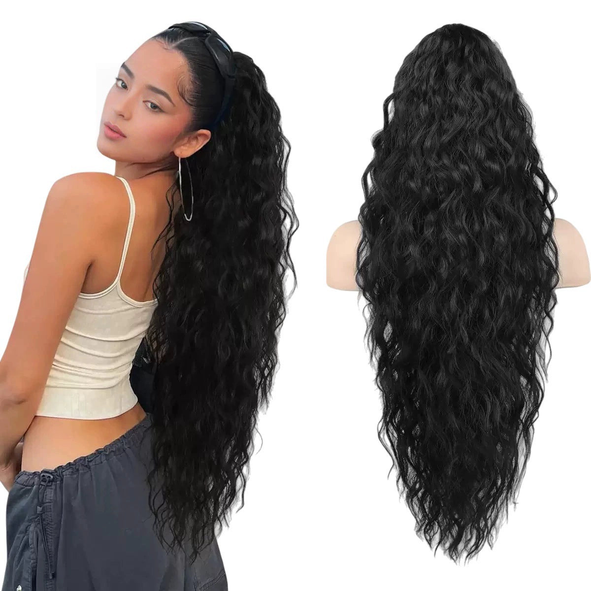 ❤️‍🔥2026 NEW IN ❤️‍🔥 NantSpider™ Curly Wavy Frizzy Hair Extension with Ponytail