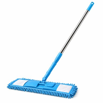 NantSpider™ Detachable Coral Fleece Flat Mop with Stainless Steel Handle