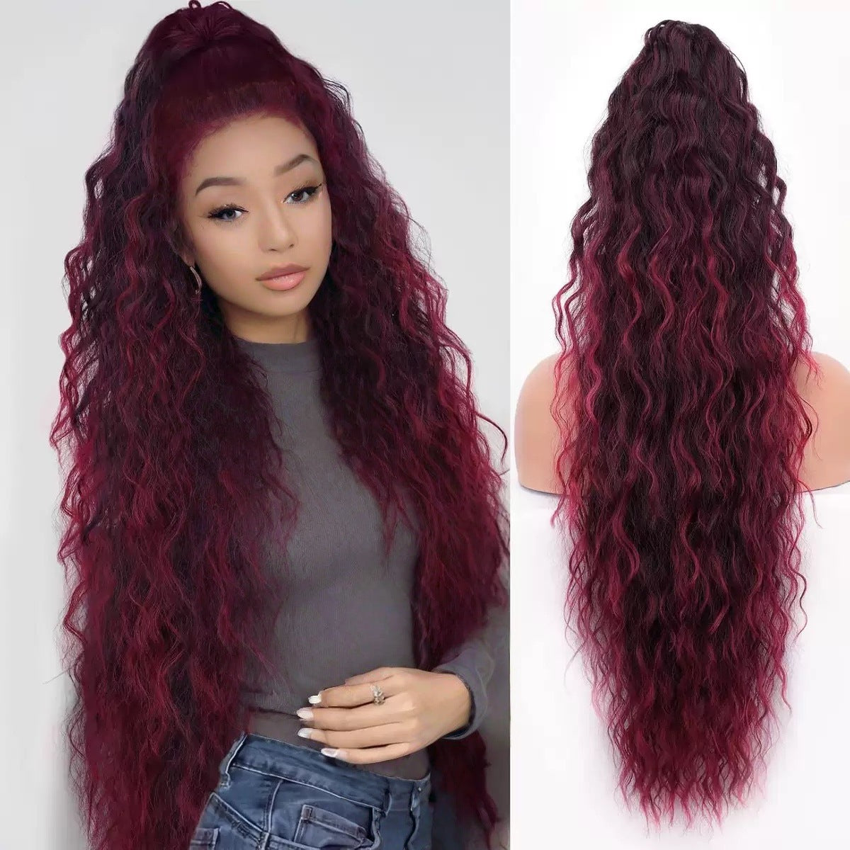 ❤️‍🔥2026 NEW IN ❤️‍🔥 NantSpider™ Curly Wavy Frizzy Hair Extension with Ponytail