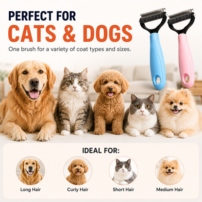2-In-1 Double-Sided Pet Dematting Brush (Offer)