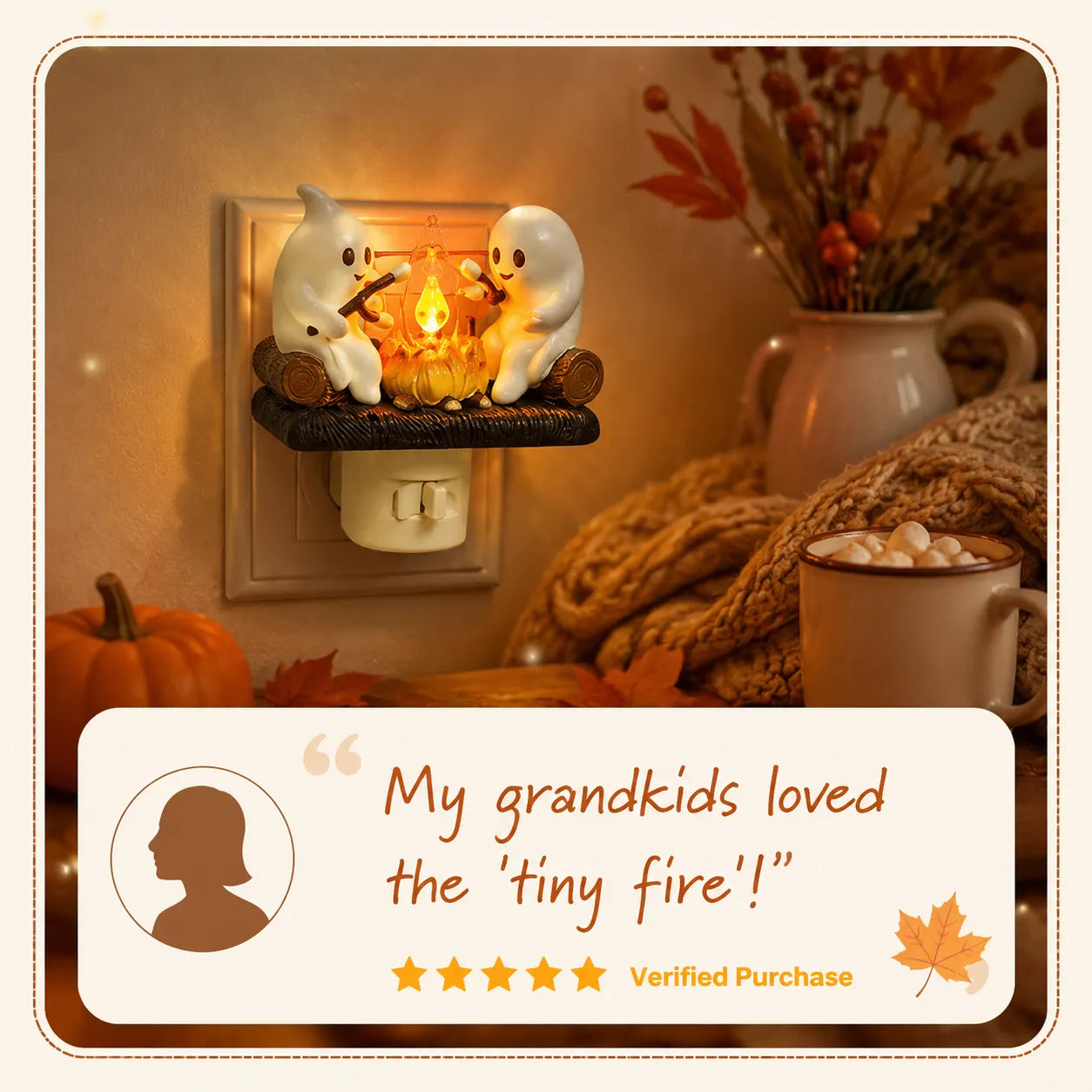 🎃 Ghost Campfire Halloween Night Light – Create A Cozy Magical Autumn Glow For Your Home-Last Day Sale-50% OFF🔥