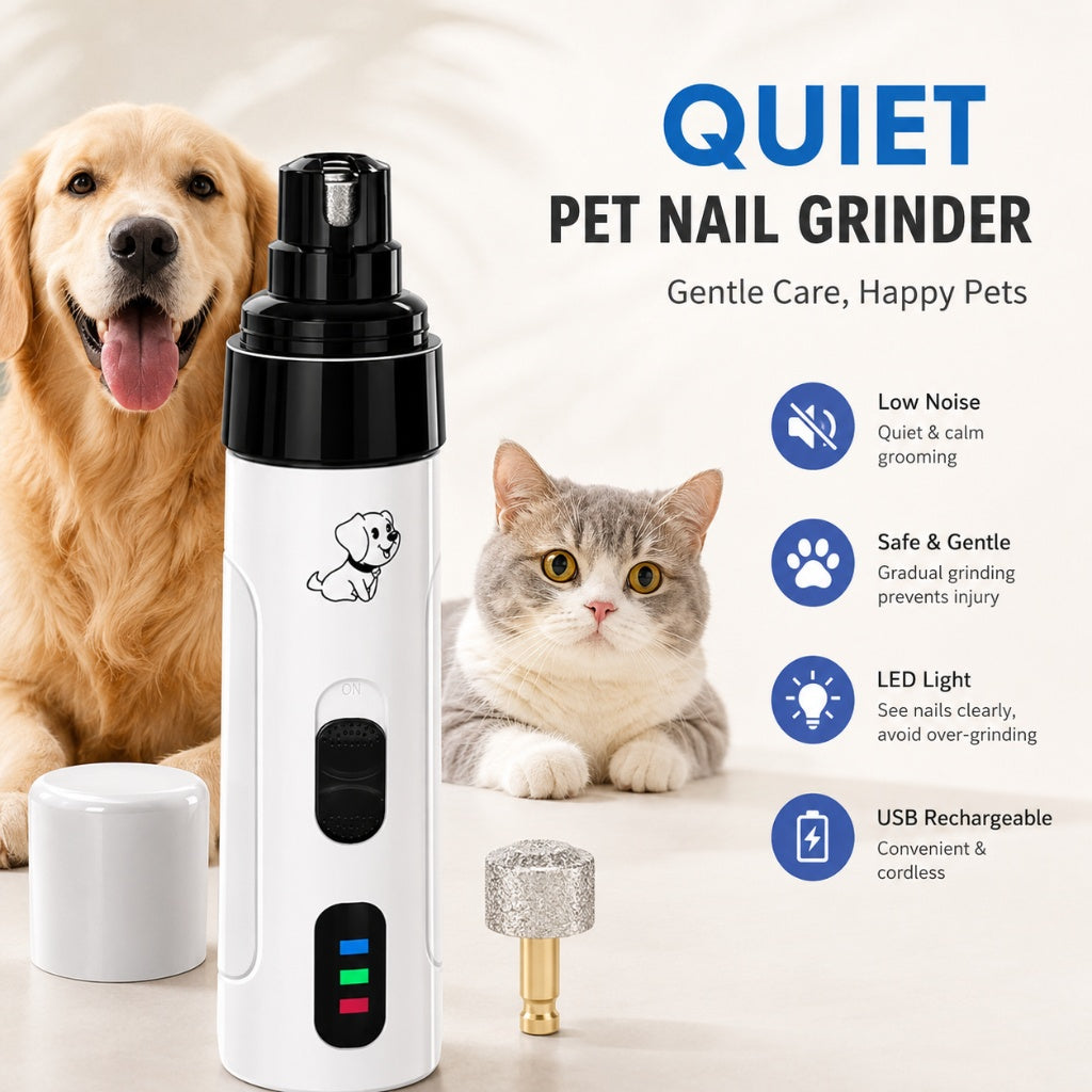 NantSpider™ Quiet LED Pet Nail Grinder