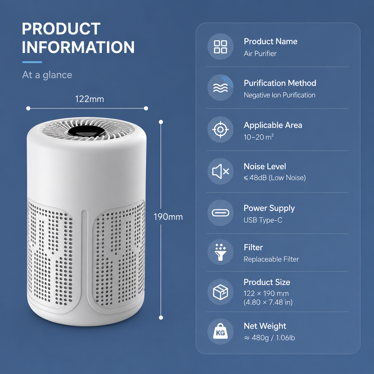 🌬️ 50% OFF! NantSpider™ Compact Air Purifier For Dust, Pet Hair & Odors