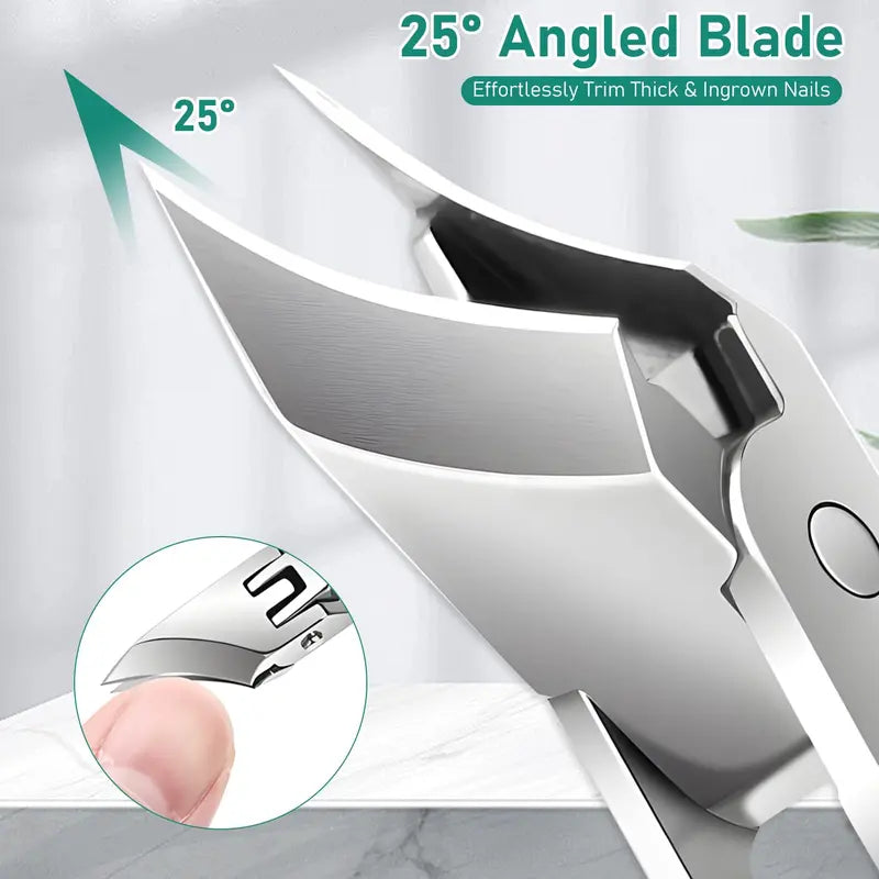 NantSpider™ Eagle Beak Beveled Nail Clippers with Anti-Splash Design
