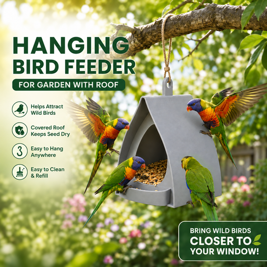 🪵NantSpider™ Hanging Bird Feeder for Garden with Roof🐦