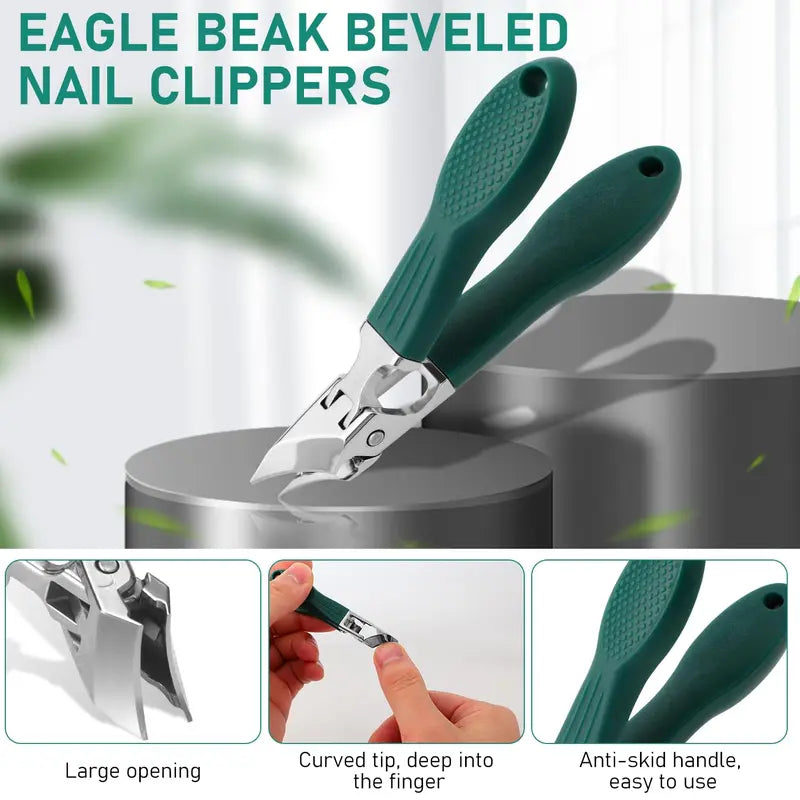 NantSpider™ Eagle Beak Beveled Nail Clippers with Anti-Splash Design