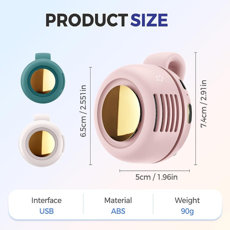 NantSpider™ Hands-Free Portable Clip-On Fan with 3 Speeds