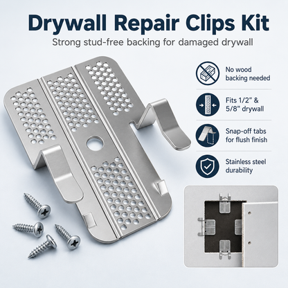NantSpider™ DIY Drywall Repair Clips Kit - Fix Wall Holes Without Studs