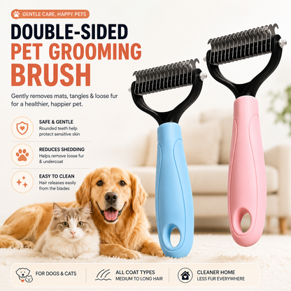 2-In-1 Double-Sided Pet Dematting Brush (Offer)