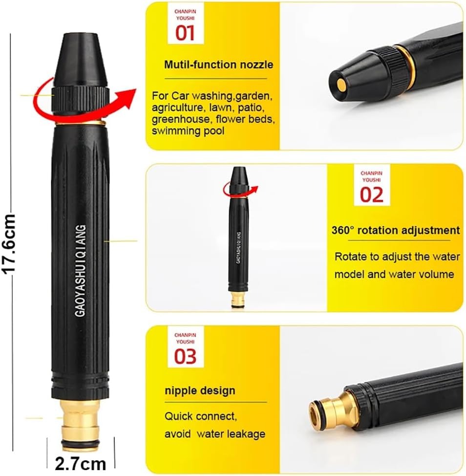 🔥 High-Pressure Hose Nozzle – Turn Any Garden Hose Into a Powerful Pressure Washer
