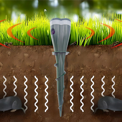 ☘️Solar Sonic Mole Repellent Stakes – Waterproof Ultrasonic Yard Pest Repeller